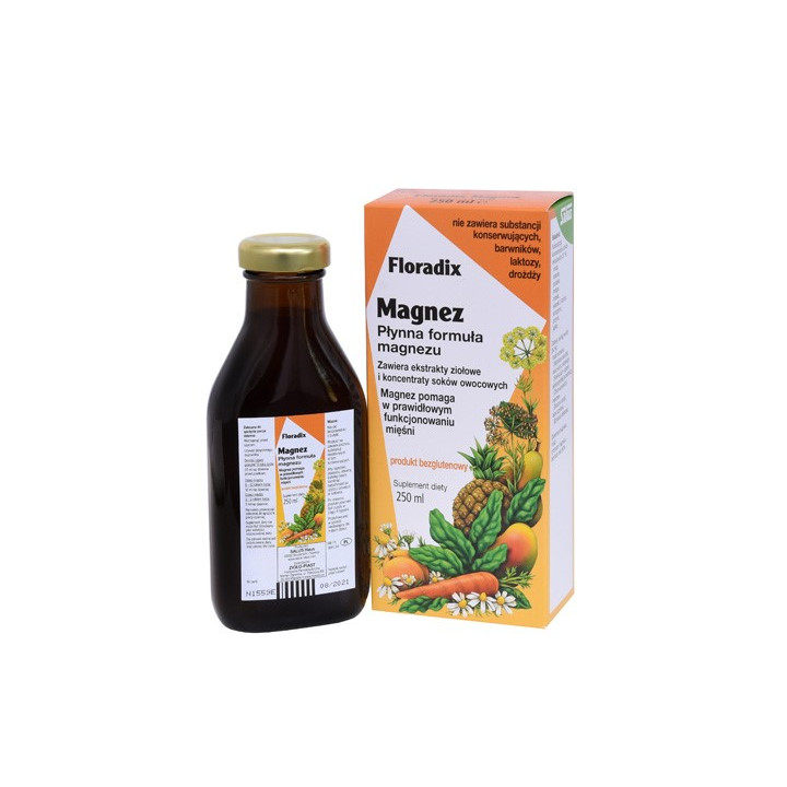 Floradix Magnez w Płynie Bezglutenowy 250 ml - Salus - Ekochatka