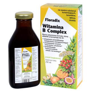 Floradix Witamina B Complex w Płynie Bezglutenowa 250 ml - Salus - Eko