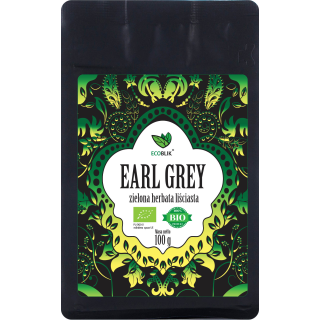 Herbata Zielona Earl Grey Liściasta BIO 100 g - Ecoblik - Ekochatka