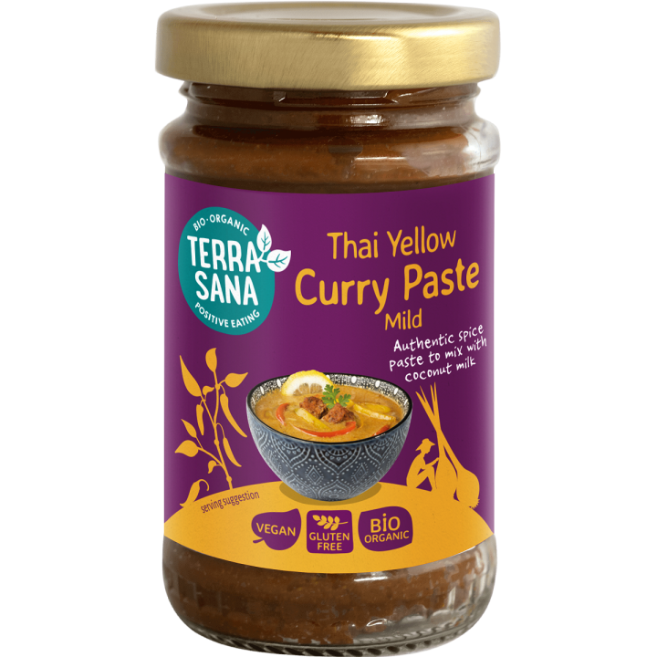 Pasta Tajska Żółte Curry Bezglutenowa BIO 120 g - Terrasana - Ekochatk