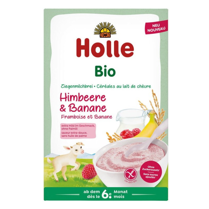 Kaszka Ryżowa Mleczna Malinowo-Bananowa Bezglutenowa BIO 200 g - Holle