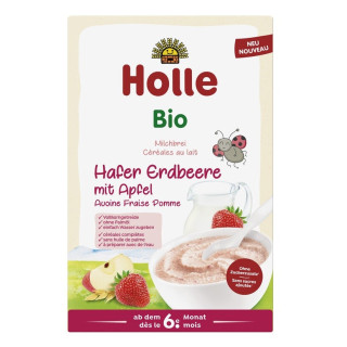 Kaszka Owsiana Mleczna Truskawkowo-Jabłkowa BIO 250 g - Holle - Ekocha