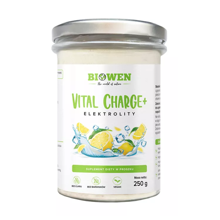 Elektrolity w Proszku Vital Charge+ Smak Cytrynowy 250 g - Biowen - Ek