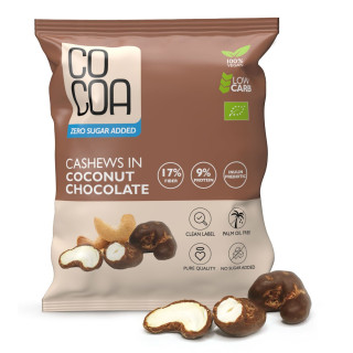 Orzechy Nerkowca w Czekoladzie Kokosowej BIO 70 g - Cocoa - Ekochatka