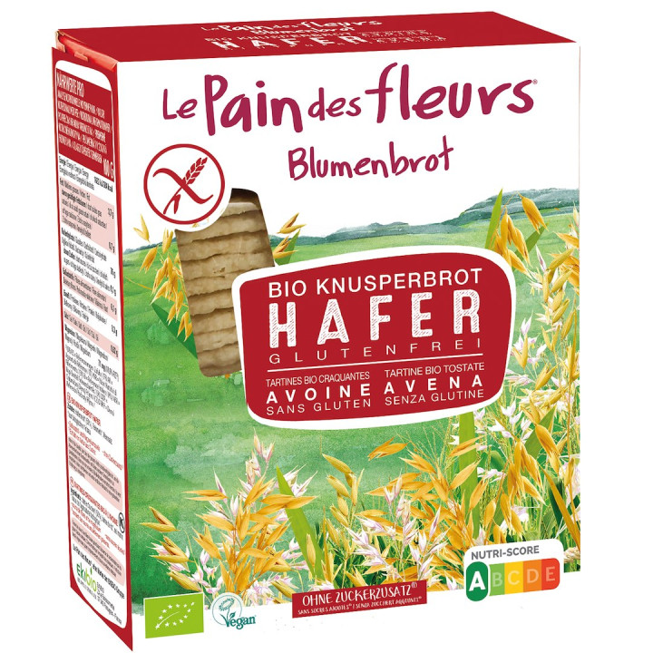 Pieczywo Chrupkie Owsiane Bezglutenowe BIO 150 g - Le Pain Des Fleurs 
