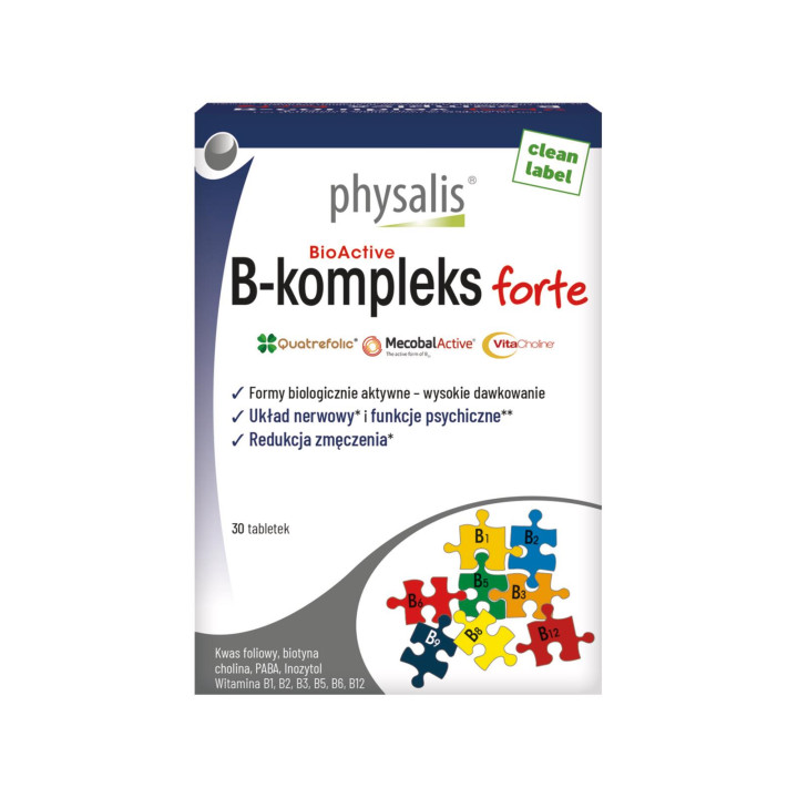 Witamina B Complex Forte 30 Tabletek - Physalis - Ekochatka