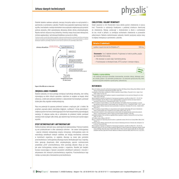 Maca Peruwiańska Forte BIO 30 Tabletek - Physalis - Ekochatka