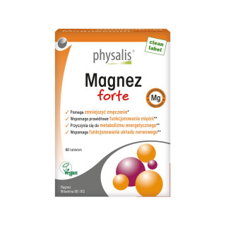 Magnez Forte z Witamina B6 i B12 60 Tabletek - Physalis - Ekochatka
