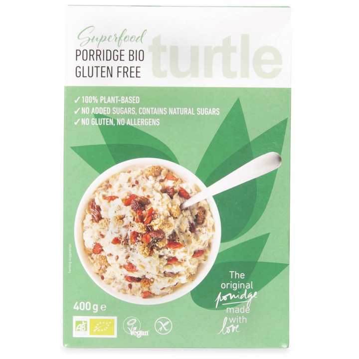 Owsianka z Jagodami Goji i Nasionami Chia bez Dodatku Cukrów Bezgluten | TURTLE - Ekochatka