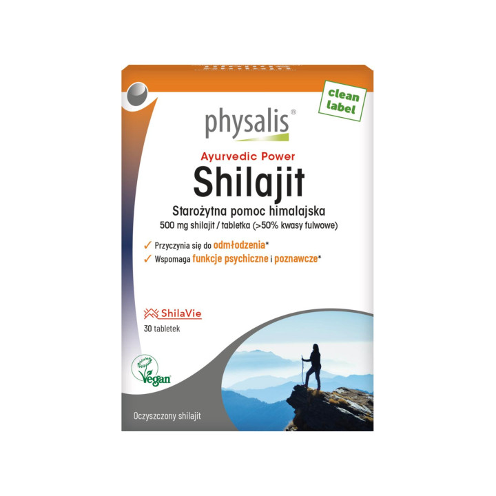 Shilajit 500 mg z Kwasem Fulwowym 30 Tabletek - Physalis - Ekochatka