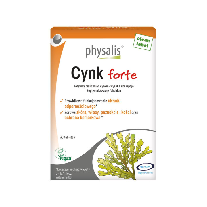 Cynk Forte z Miedzią i Witaminą B6 30 Tabletek - Physalis - Ekochatka