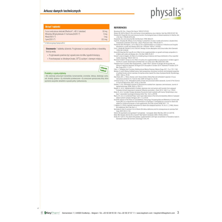 Cynk Forte z Miedzią i Witaminą B6 30 Tabletek - Physalis - Ekochatka