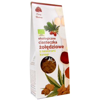 Ciastka Żołędziowe z Nasionami Konopi BIO 100 g - Dary Natury - Ekocha