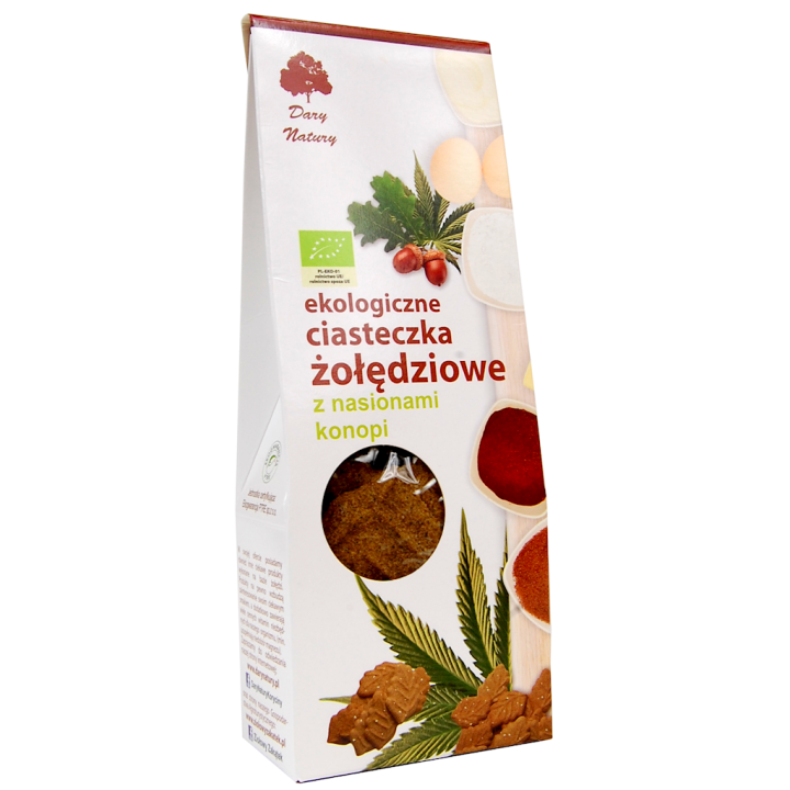 Ciastka Żołędziowe z Nasionami Konopi BIO 100 g - Dary Natury - Ekocha