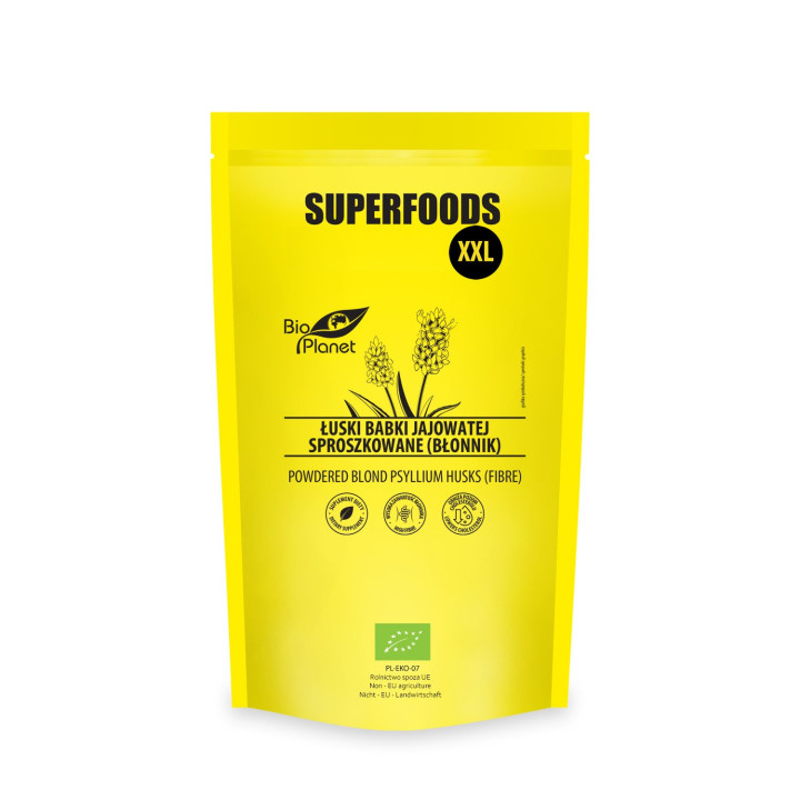 Łuski Babki Jajowatej Sproszkowane BIO 600 g - Bio Planet - Ekochatka