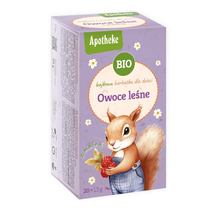 Herbatka Bajkowa Owoce Leśne z Maliną dla Dzieci BIO 30 g - Apotheke -