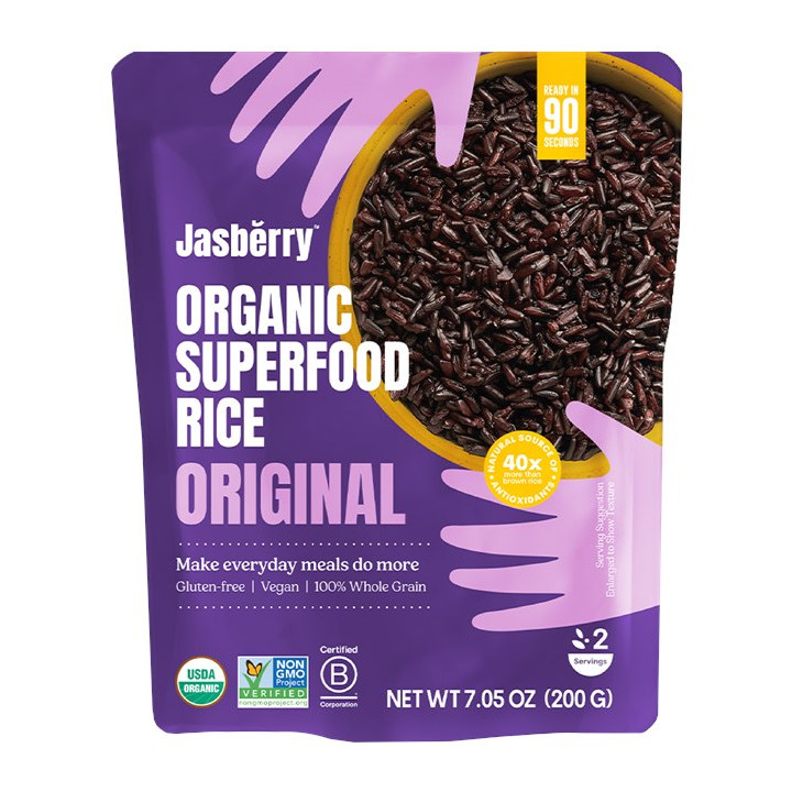 Ryż Express Jasberry Pełnoziarnisty Bezglutenowy BIO 200 g - Jasberry 