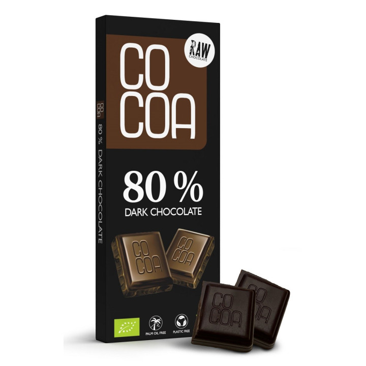 Czekolada Ciemna Surowa 80% BIO 40 g - Cocoa - Ekochatka