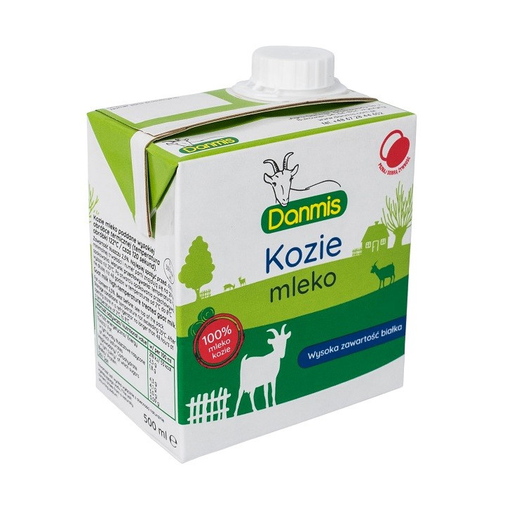 Kozie Mleko UHT 2,5% Tłuszczu 500 ml - Danmis - Ekochatka