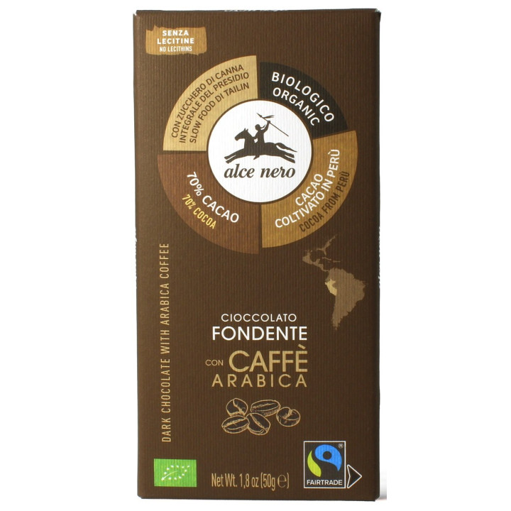 Czekolada Gorzka 70% z Kawą Bezglutenowa BIO 50 g - Alce Nero - Ekocha