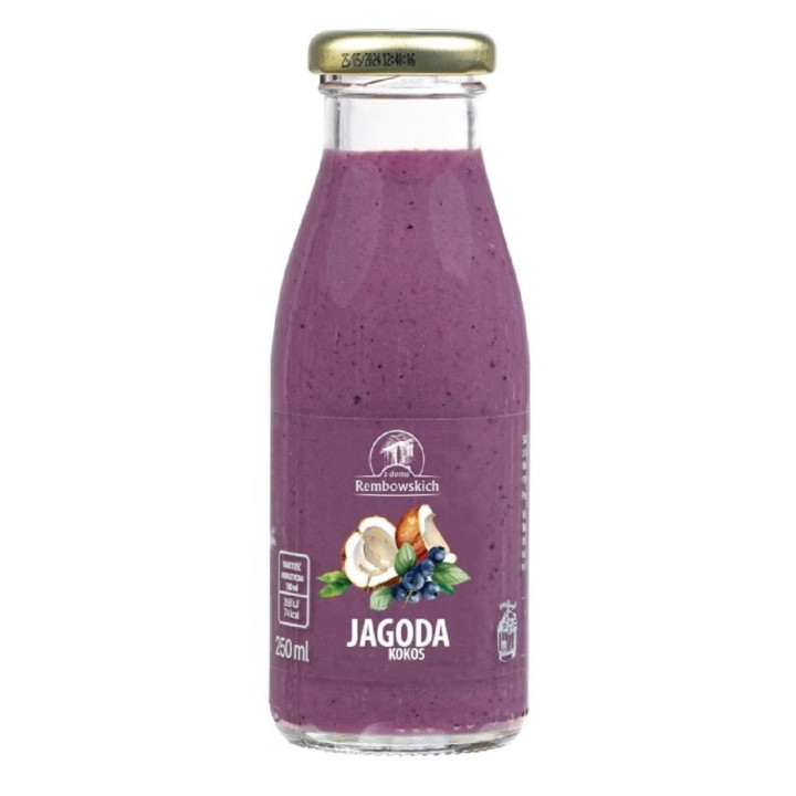 Smoothie Jagoda Kokos 250 ml - Rembowscy - Ekochatka