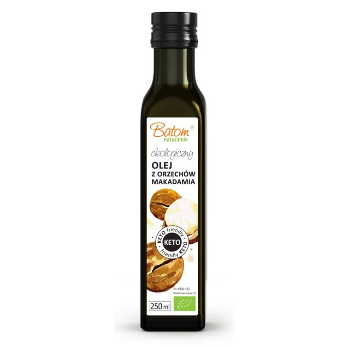 Olej z Orzechów Macadamia Tłoczony na Zimno Keto BIO 250 ml - Batom - 