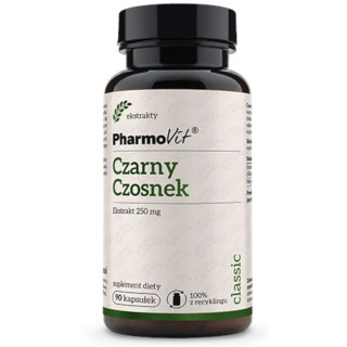 Czarny Czosnek Ekstrakt 250 mg Bezglutenowy 90 Kapsułek - Pharmovit - 
