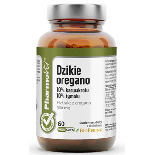 Dzikie Oregano Ekstrakt 300 mg Bezglutenowy 60 Kapsułek - Pharmovit - 