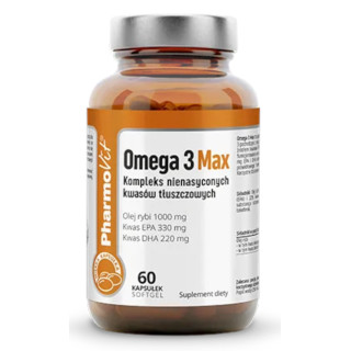 Omega-3 MAX EPA DHA Bezglutenowe 60 Kapsułek - Pharmovit - Ekochatka