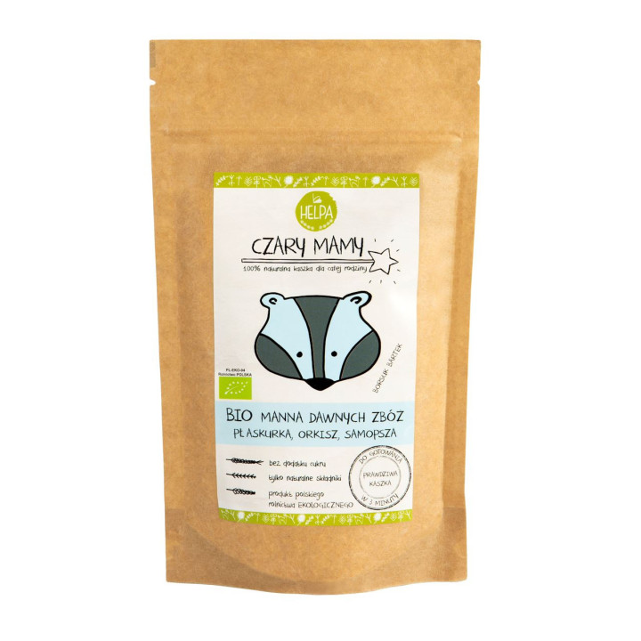 Kaszka Manna Dawnych Zbóż bez Dodatku Cukrów BIO 200g | HELPA - Ekochatka