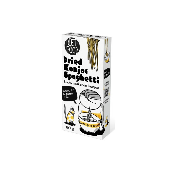 Makaron Konjac Spaghetti Bezglutenowy 80 g - Diet-Food - Ekochatka