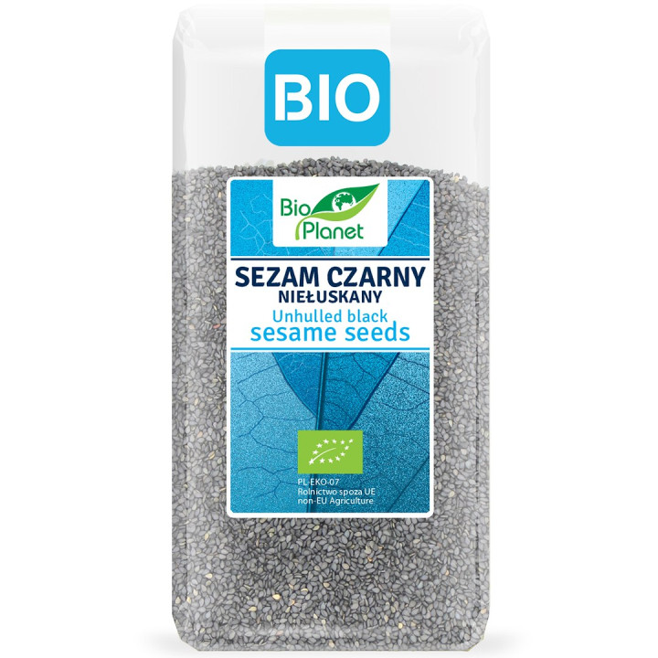 Sezam Czarny Niełuskany BIO 200 g - Bio Planet - Ekochatka