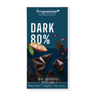 Czekolada Gorzka 80% Kakao BIO Bezglutenowa 60 g - Benjamissimo - Ekoc