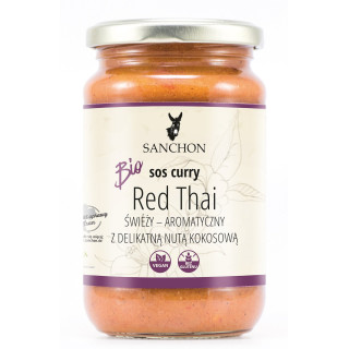 Sos Red Thai Curry z Kokosem Bezglutenowy BIO 340 g - Sanchon - Ekocha