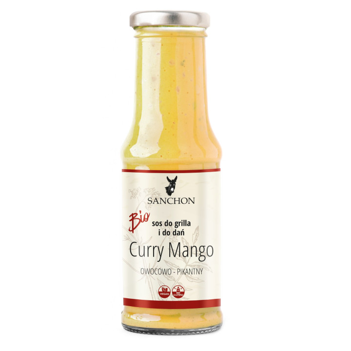 Sos Curry z Mango Bezglutenowy BIO 210 ml - Sanchon - Ekochatka