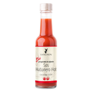 Sos Habanero Hot w Płynie Bezglutenowy BIO 140 ml - Sanchon - Ekochatk