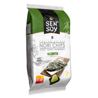 Chipsy Nori Wasabi Bezglutenowe 4,5 g - Sen Soy - Ekochatka