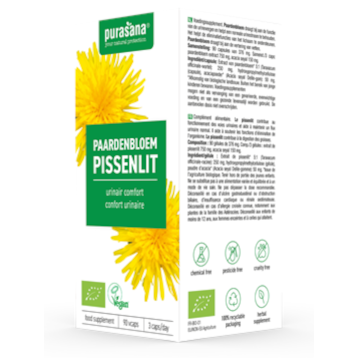 Mniszek Lekarski Ekstrakt 250 mg BIO 90 Kapsułek - Purasana - Ekochatk