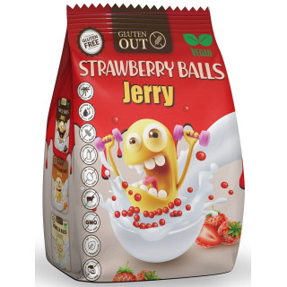 Kulki Zbożowe Truskawkowe Bezglutenowe 375 g - Jerry Gluten Out - Ekoc