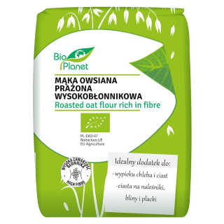 Mąka Owsiana Prażona Wysokobłonnikowa BIO 700 g - Bio Planet - Ekochat