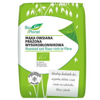 Mąka Owsiana Prażona Wysokobłonnikowa BIO 300 g - Bio Planet - Ekochat