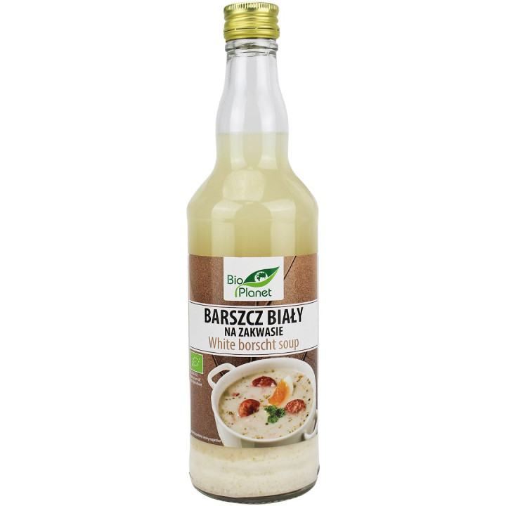 Barszcz Biały na Zakwasie Niepasteryzowany BIO 500 ml - Bio Planet - E