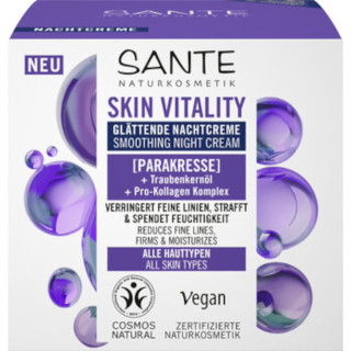Krem Wygładzający na Noc z Parakresem i Pro-kolagenem ECO 50 ml - Sant