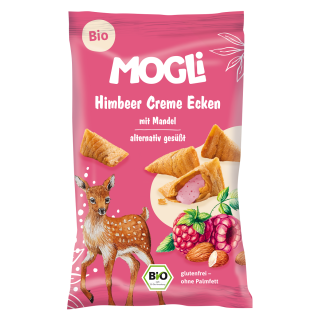 Rożki z Kremem Migdałowo-Malinowym Bezglutenowe BIO 30 g - Mogli - Eko