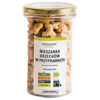 Mix Orzechów w Przyprawach Bezglutenowy BIO 250 g - Biossom - Ekochatk