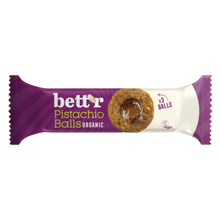 Kulki Daktylowe z Nadzieniem Pistacjowym Bezglutenowe BIO 45 g - Bett'