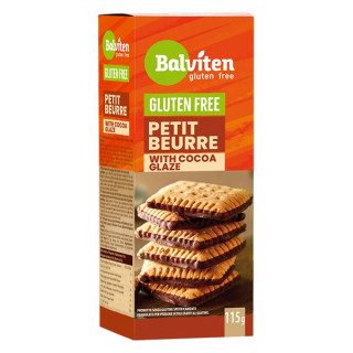 Herbatniki Maślane Petit Beurre z Polewą Kakaową Bezglutenowe 115 g - 