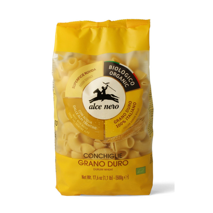 Makaron Conchiglie z Semoliny BIO 500 g - Alce Nero - Ekochatka