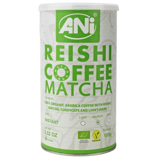 Kawa Rozpuszczalna Arabica z Reishi i Matchą BIO 100 g - Ani - Ekochat