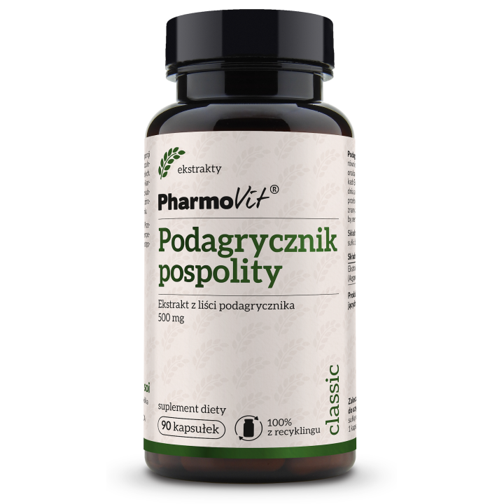 Podagrycznik Pospolity Ekstrakt 450 mg Bezglutenowy 90 Kapsułek - Phar